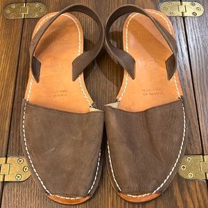 Brown Mibo Avarcas Menorcan Leather Sandal made in Spain